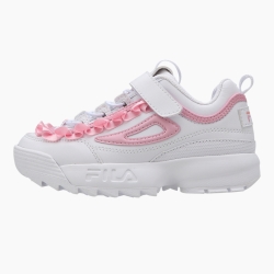 Fila Disrupter 2 Kd Ruffle - Poikien Ahdonghwa Kengät - Valkoinen/Pinkki | FI-82432